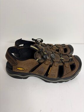 Keen Rialto Sandals Mens 10.5 Brown Leather Waterproof American Built Trail City